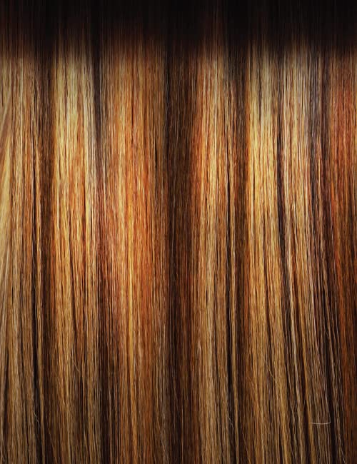 Shade DRST2/Chocolate Caramel reflected on the wig surface for depth