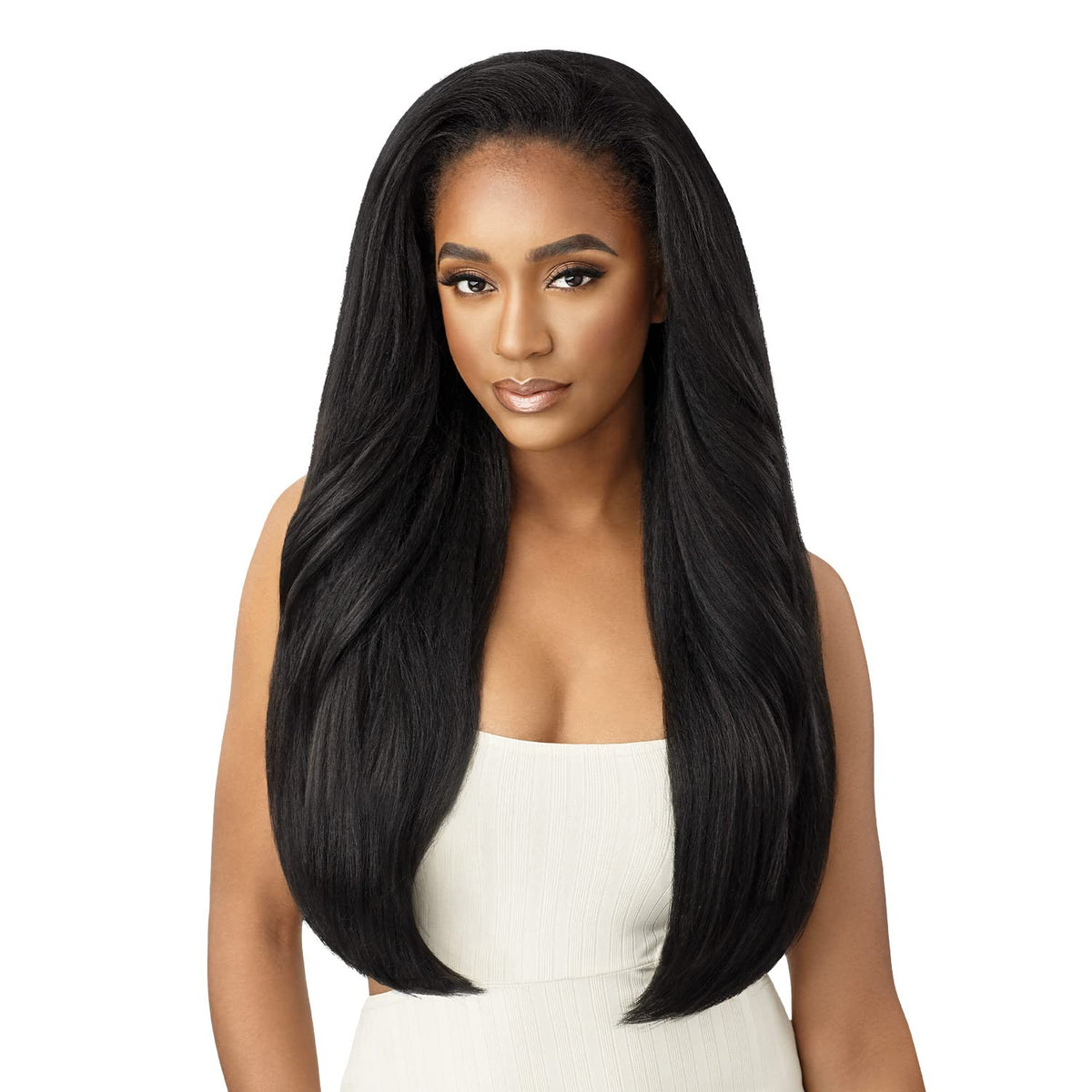 Outre Neesha H303 cap lays flat close-up for natural part