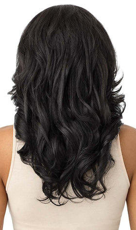Outre Neesha H305 wig half-cap flat lay demonstrates seamless wear and minimal leave-out.