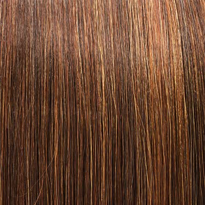 Outre Penny 26in half wig close-up texture showcases synthetic fibers.