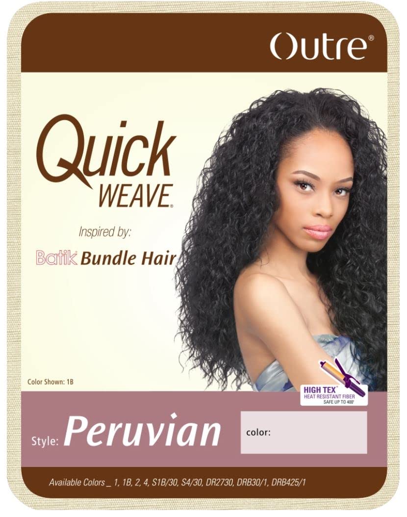 Outre PERUVIAN-2 Batik Half Wig close-up showing heat-resistant fibers for versatile styling