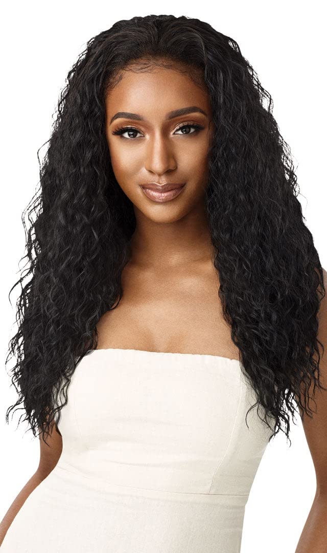 Outre Quick Weave Beach Curl 24 inch half wig blends naturally for daily wear.