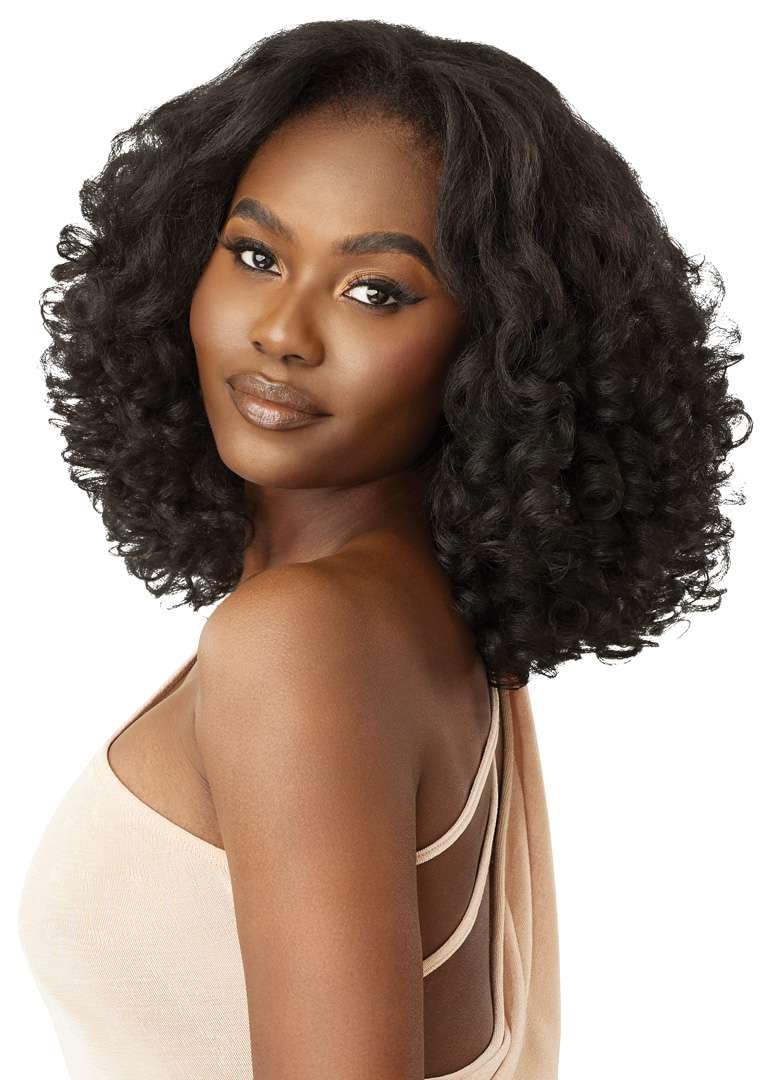 Outre Quick Weave Cypress back view highlights layered silhouette and natural fall.