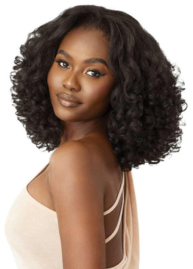 Outre Quick Weave Cypress back view highlights layered silhouette and natural fall.