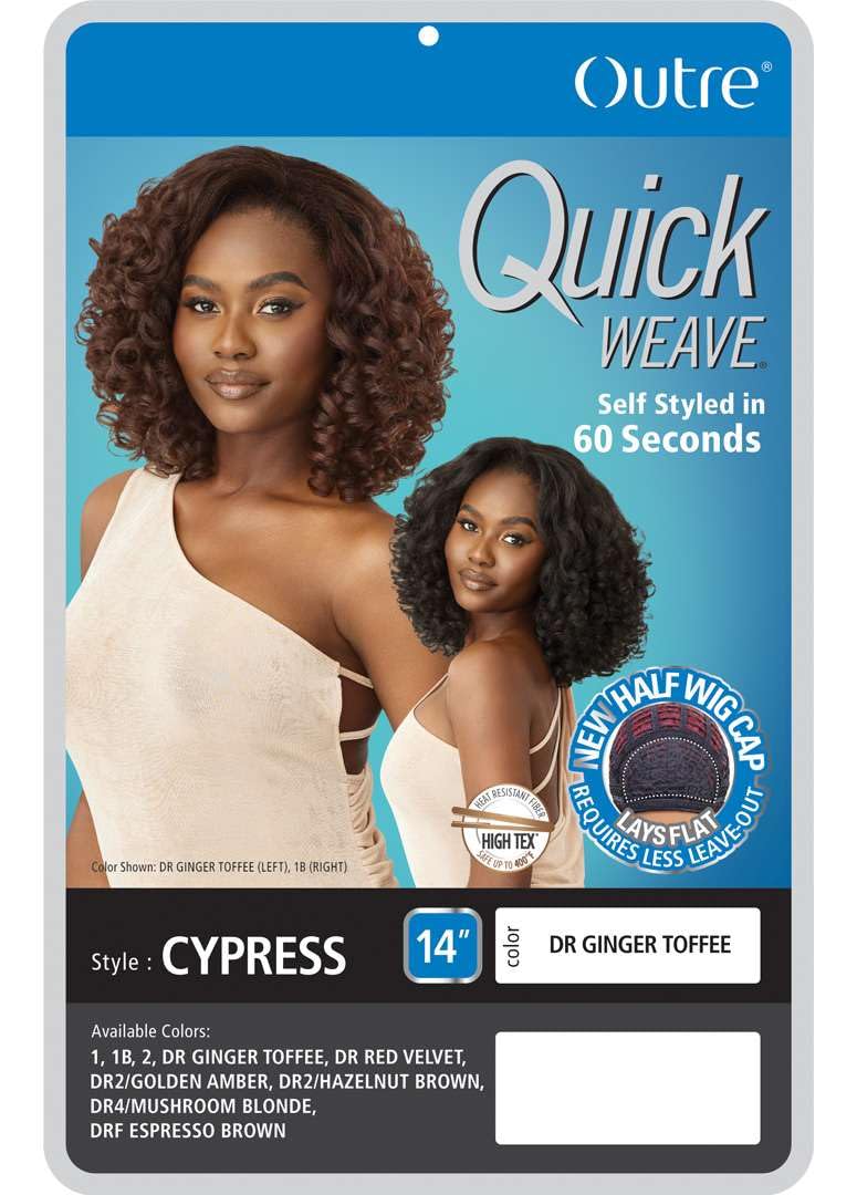 Outre Quick Weave Cypress side view demonstrates easy daily styling.
