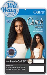 Outre Quick Weave long wavy 24 inch wig for dramatic movement.