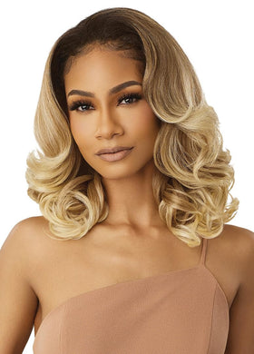 Outre Quick Weave Neesha H307 front view in 1B Off Black for quick self-styling.