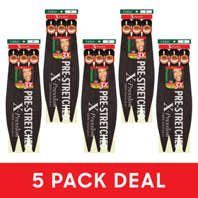 Outre X-pression Braid 52in close-up weft highlights lightweight feel