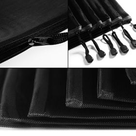 Outus mesh bags transparent design enables quick identification of cosmetics and tools.