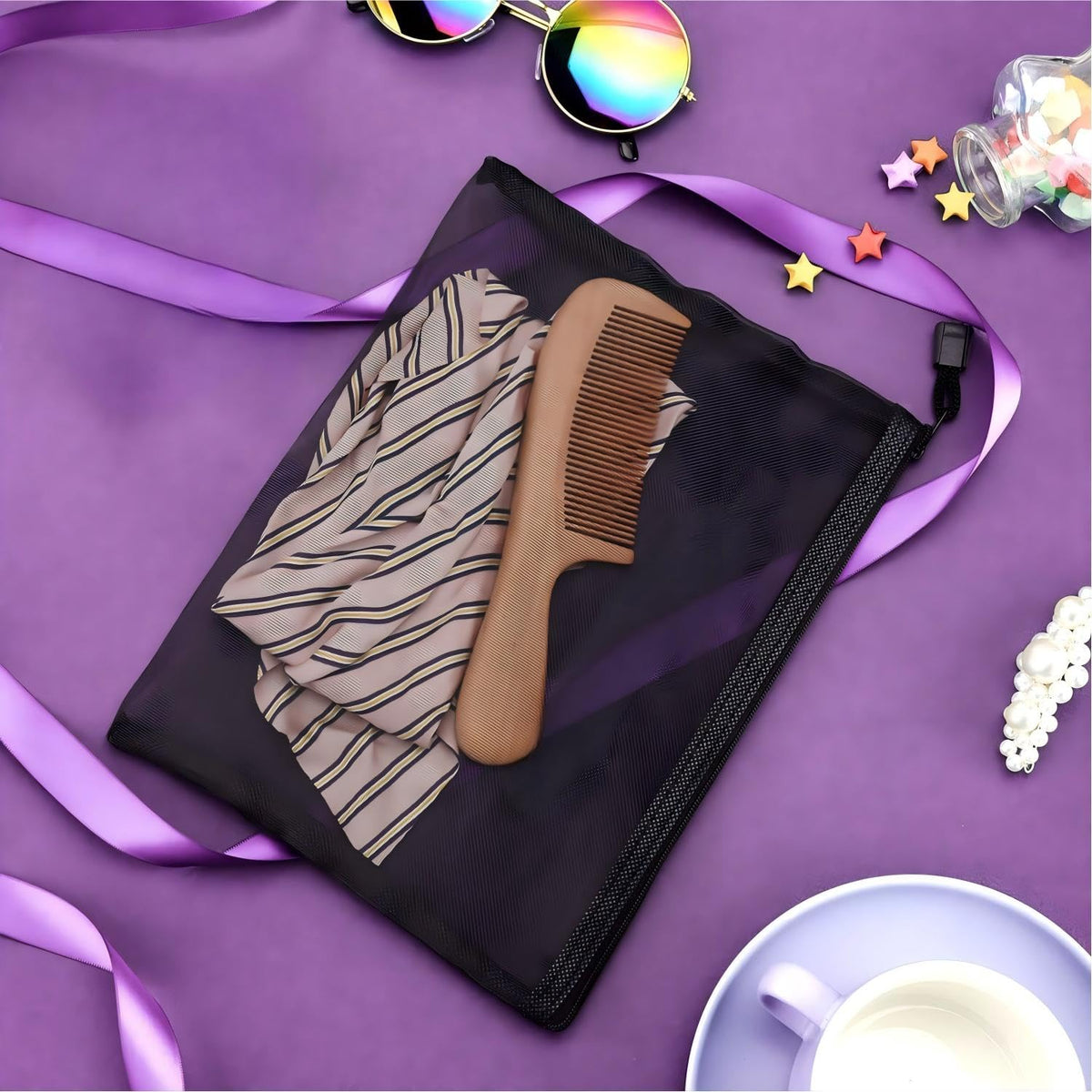 Outus travel-friendly mesh bags keep items tidy during trips.
