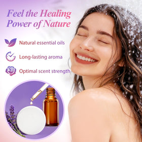 Ouwuni eucalyptus-mint shower steamer close-up, uplifting aromatherapy.