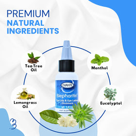 OVANTE Blepharitin serum on skin demonstrates daily eyelid hygiene benefits.
