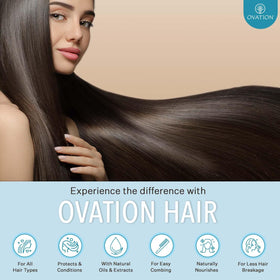 Ovation Hair Volume Conditioner bottle on a color-safe routine for baby-fine hair