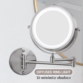 OVENTE MFW70BR1X10X 7-inch mirror fits compact spaces.