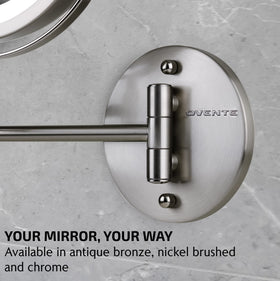 OVENTE MFW70BR1X10X nickel-brushed finish complements modern decor.