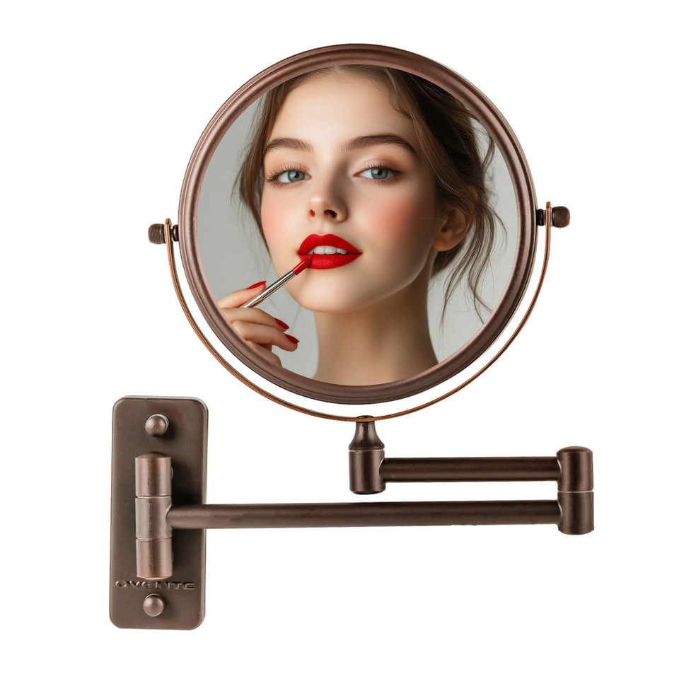 OVENTE MNLFW70ABZ1X10X 7-inch magnifying mirror for precise makeup details