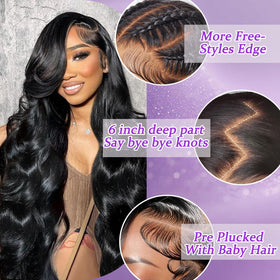 OVEOOZ HD lace front with Swiss lace detail for undetectable hairline