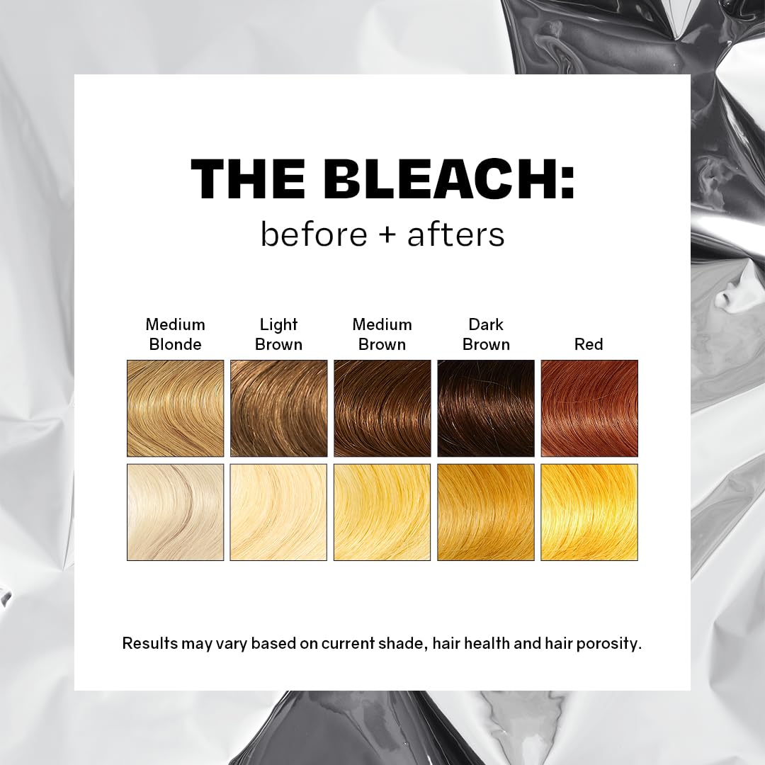 oVertone The Bleach 30 Volume Kit developer pour ready for precise, even mixing.