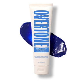 Overtone Cosmic Cobalt bottle front showing color depositing conditioner for vibrant color refresh