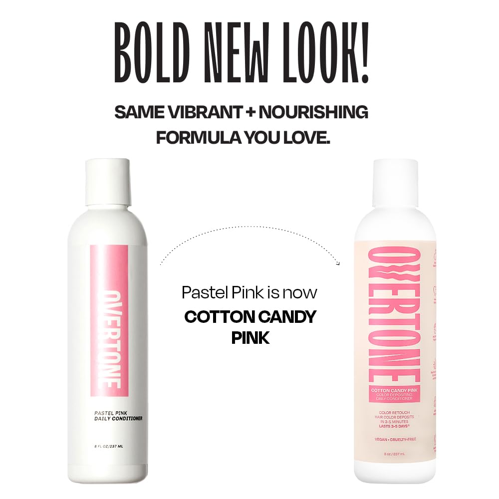 Overtone conditioner being applied after washing for color refresh and shine.