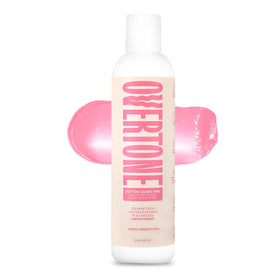 Overtone Daily Color Depositing Conditioner bottle showing cotton candy pink shade for color refresh.