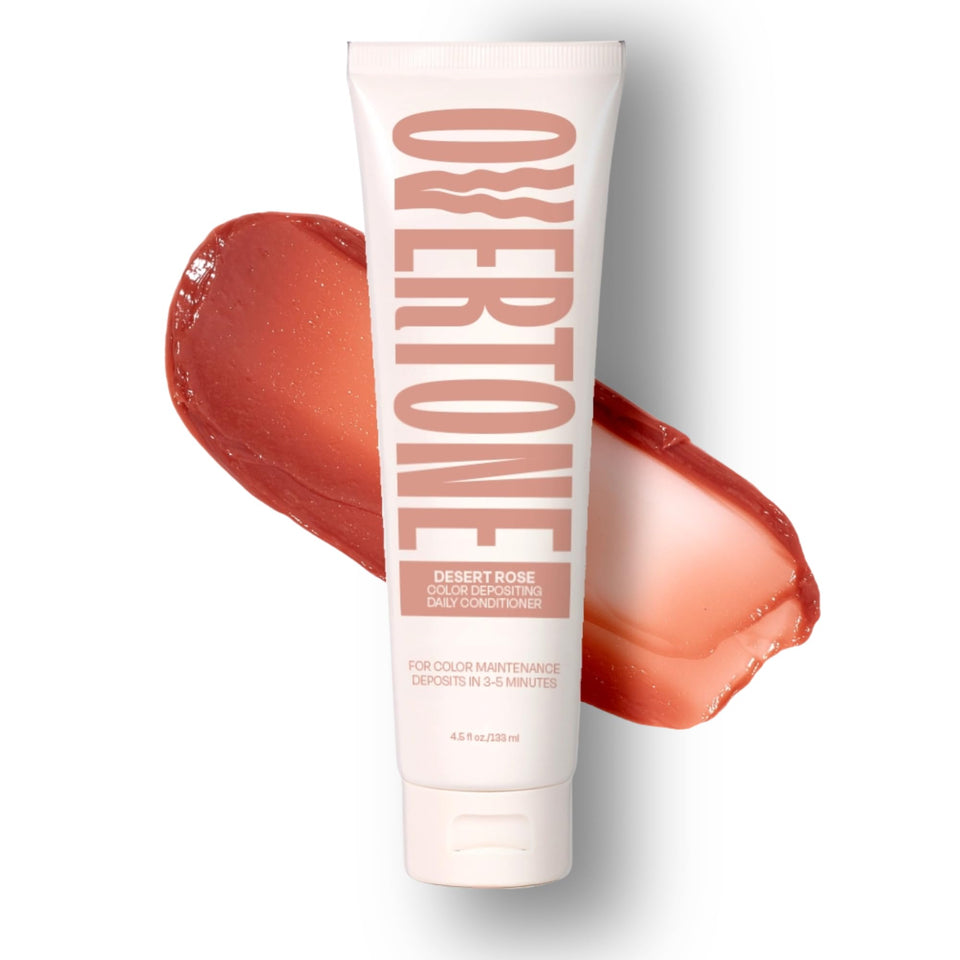 Overtone Desert Rose bottle for daily color deposit care and refreshed rose tones.