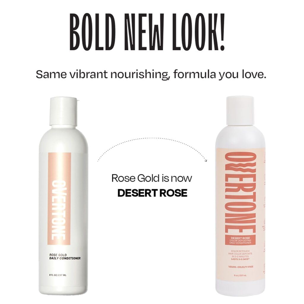 Dispensing oVertone Desert Rose from pump bottle for even color