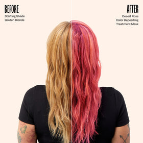 Hair shows rose-tinted gloss after using oVertone Desert Rose