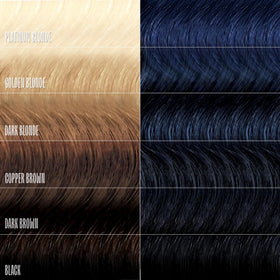 Hair after application showing vibrant Indigo Iris shine