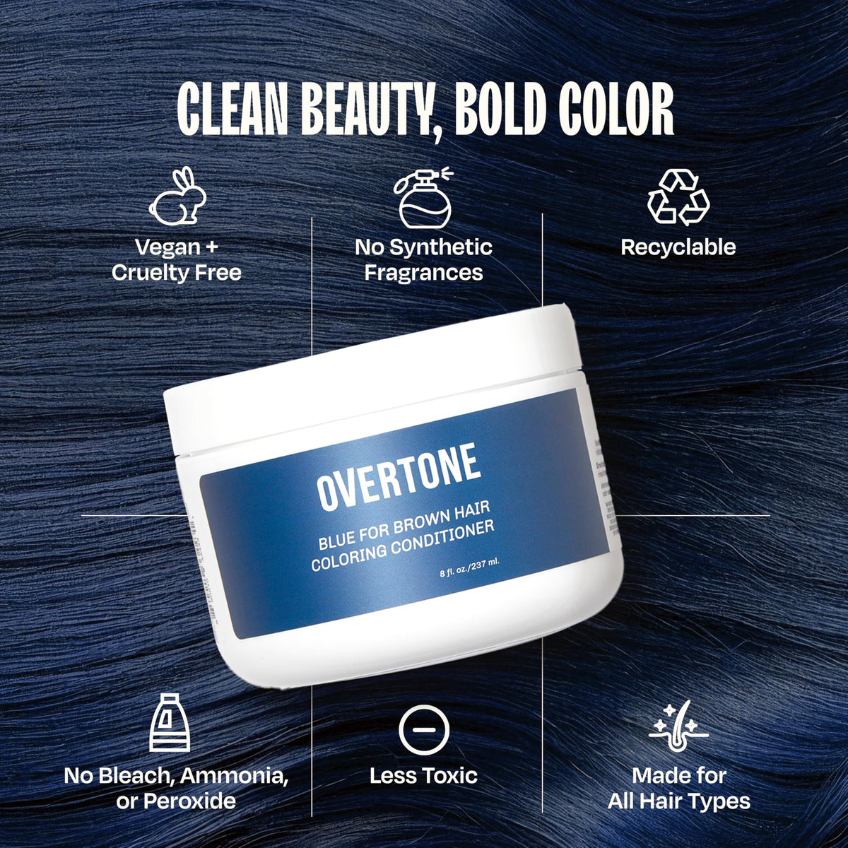 Ingredients like shea butter and coconut oil in Indigo Iris formula