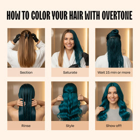 oVertone Midnight Teal vegan cruelty-free label communicates ethical beauty choice.