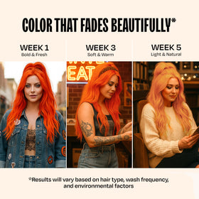 Overtone Poppy Orange shea butter ingredient emphasizing hair nourishment