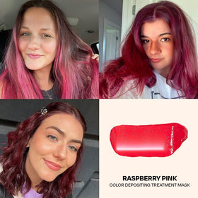 Overtone Raspberry Pink provides shine and moisture after treatment.