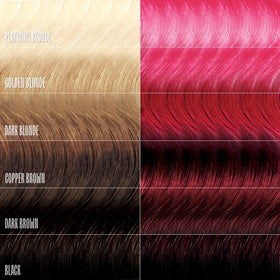 Overtone Raspberry Pink on light hair provides vibrant color payoff.