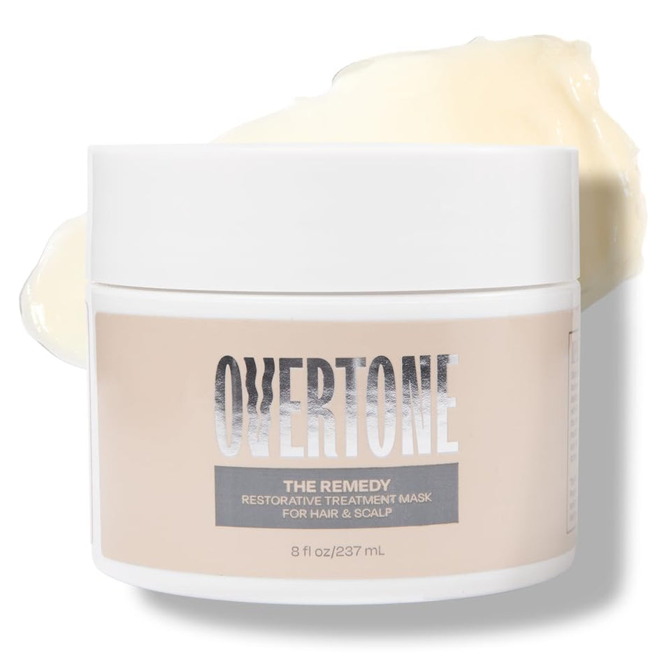 oVertone Remedy bottle pour restores moisture for all hair types