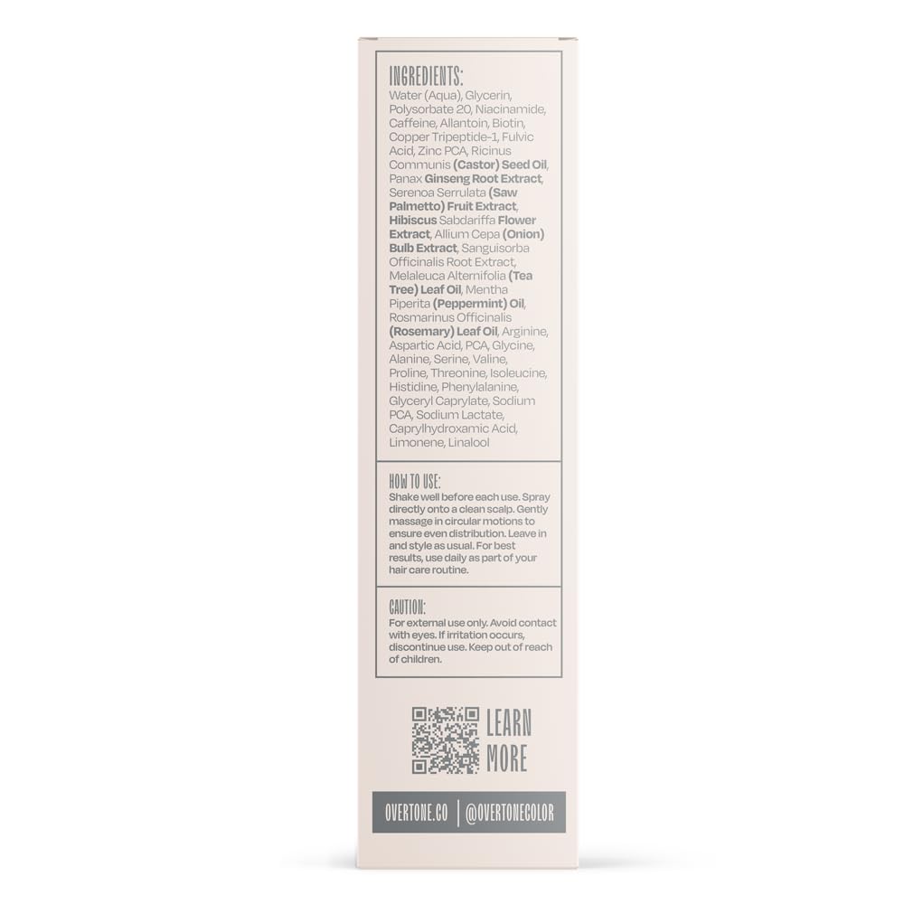 Overtone Revitalizer 144 mL bottle supporting ongoing scalp nourishment
