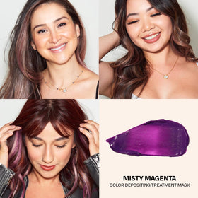 Overtone Smoky Magenta hair after treatment with glossy moisture