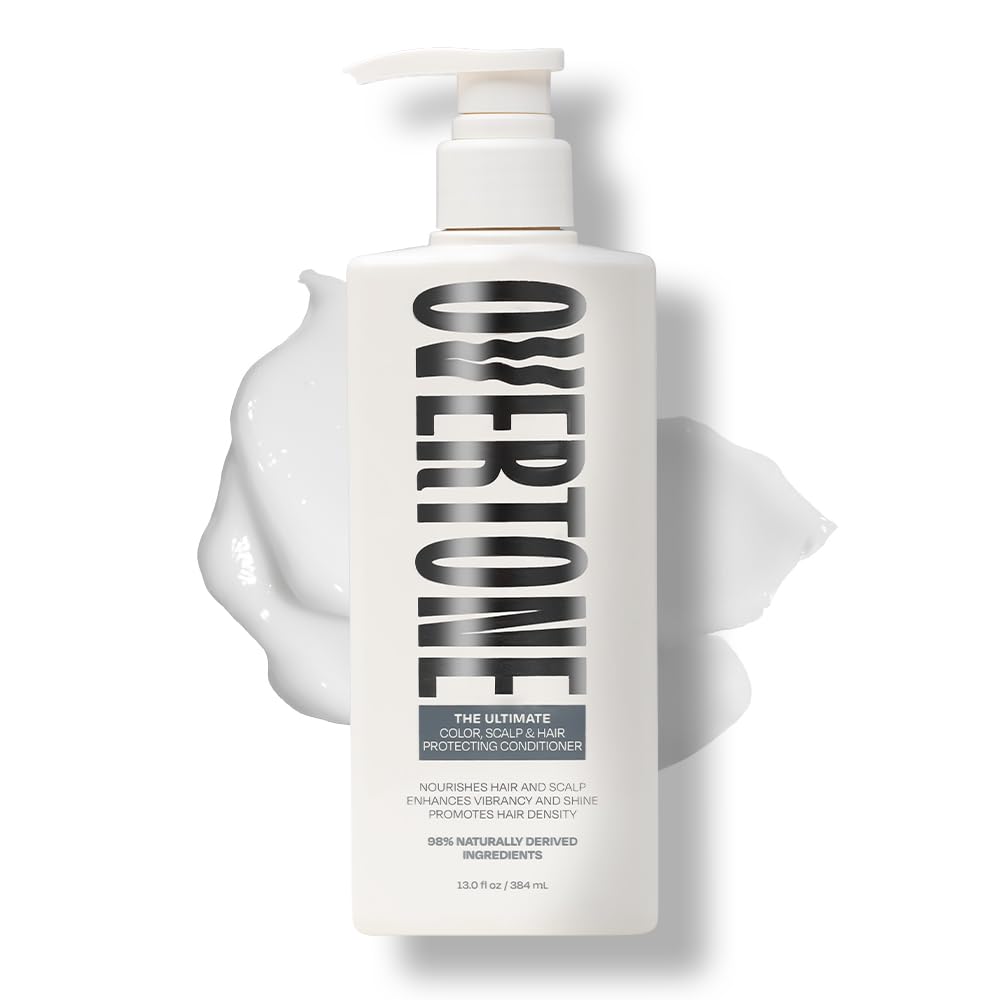 Overtone Ultimate Conditioner bottle front offers color-safe, hydrating care