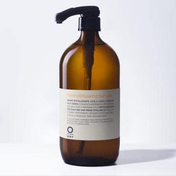 OWAY Micro-Stimulating Hair Bath closeup lather demonstrates gentle cleansing for scalp health.