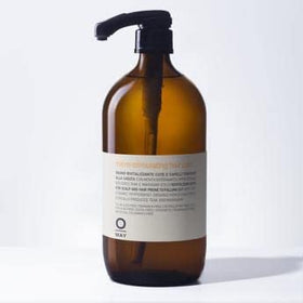 OWAY Micro-Stimulating Hair Bath closeup lather demonstrates gentle cleansing for scalp health.