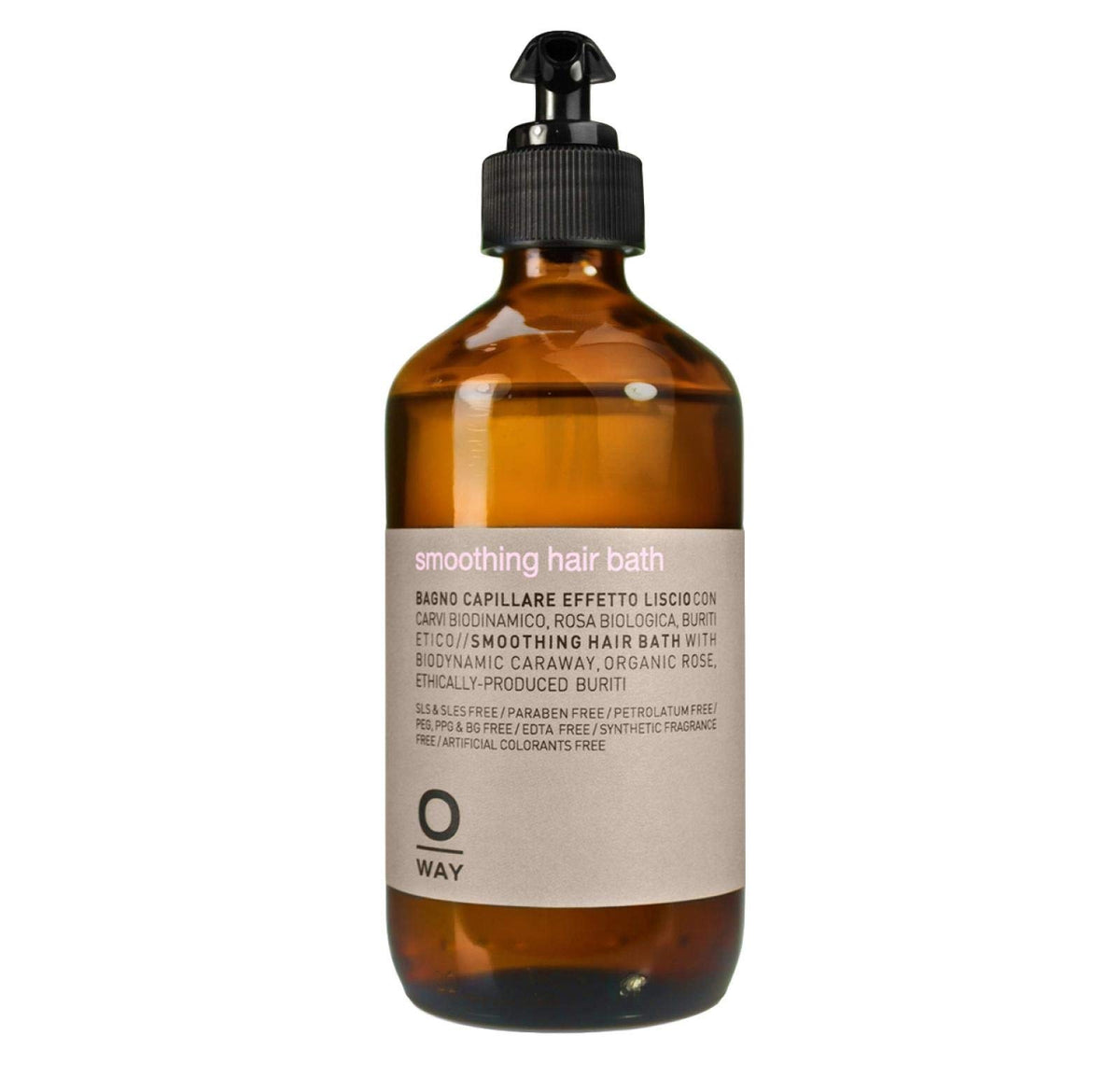 OWAY Smoothing Hair Bath bottle for smooth, manageable hair and gentle scalp cleansing.