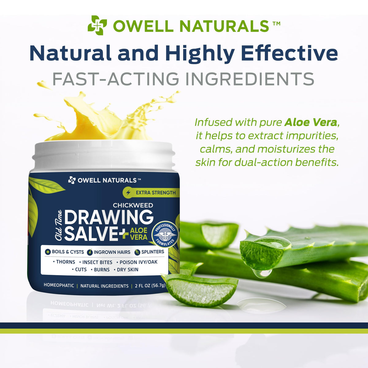 OWELL Naturals Drawing Salve used near poison ivy leaves as a barrier idea