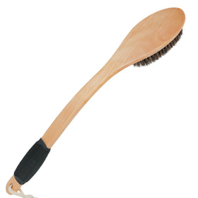 OWIIZI horsehair bath brush back scrub with curved long handle for deep cleansing