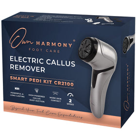 Own Harmony electric foot callus remover with vacuum for clean, efficient pedicure at home.