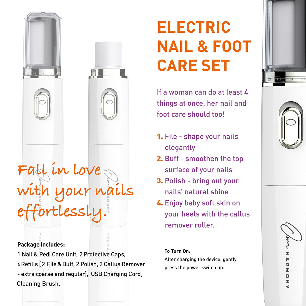 Own Harmony foot-care callus remover head smoothing rough heels