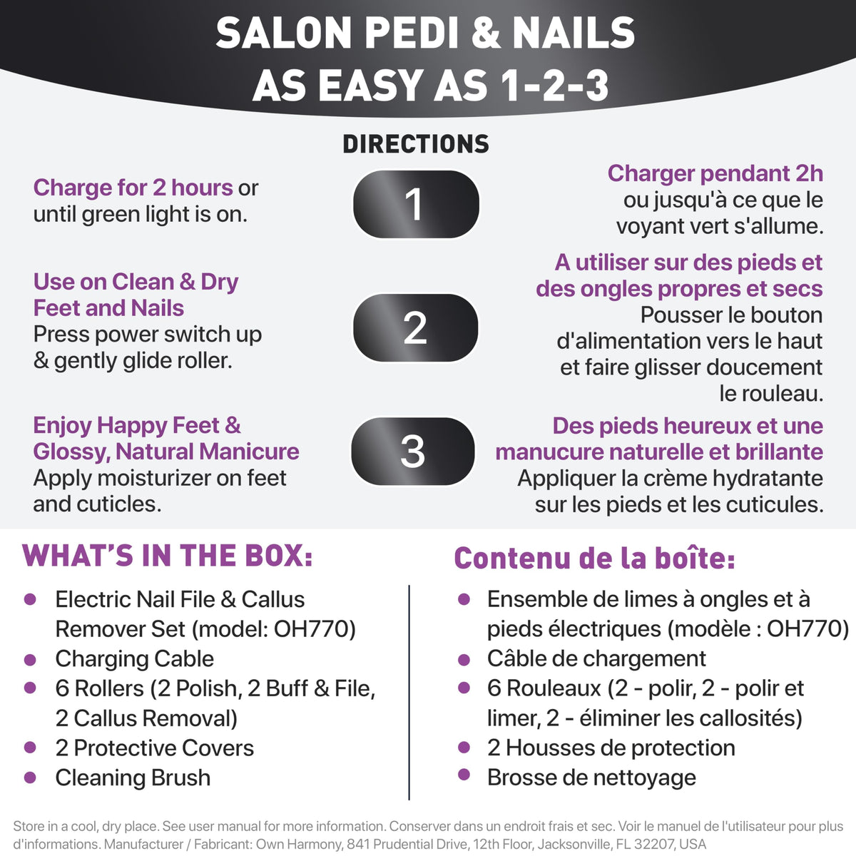 Own Harmony buffer in action refining thick toenails for smoother edges