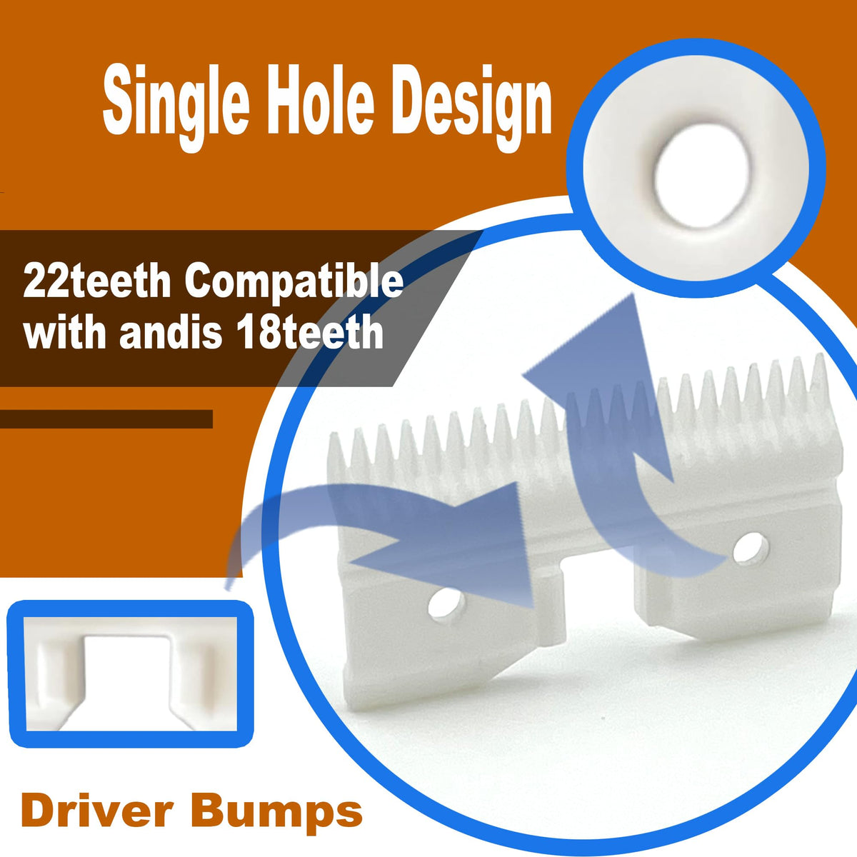 OwnLifeYF five-piece ceramic blade pack for versatile grooming tasks.
