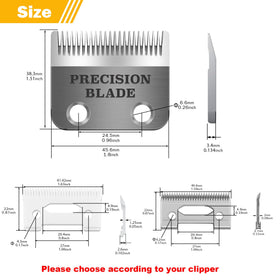 OwnLifeYF steel moving blade: durable performance for coarse hair.