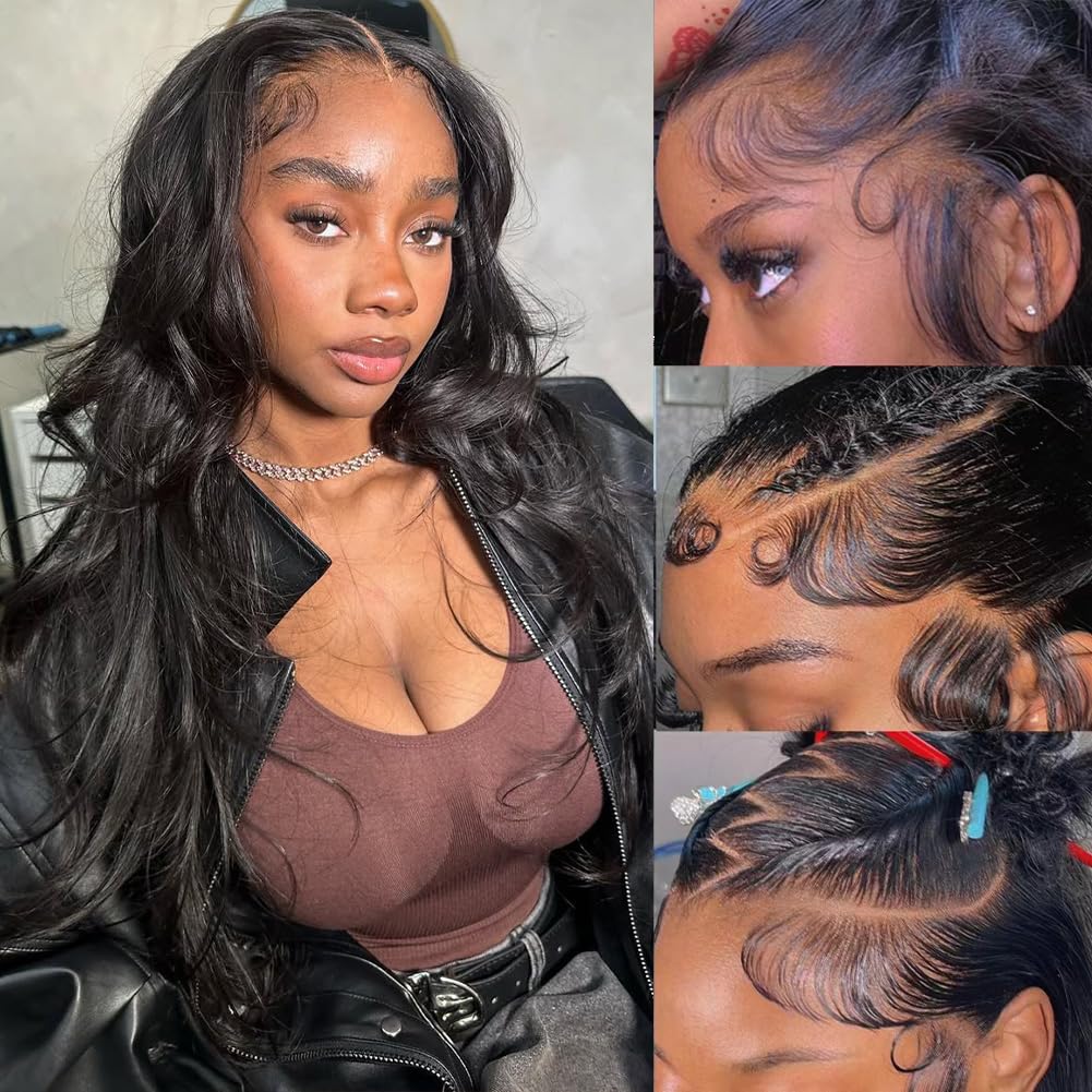 OWNROSE 20-Inch body wave lace front wig with HD lace for an invisible hairline.