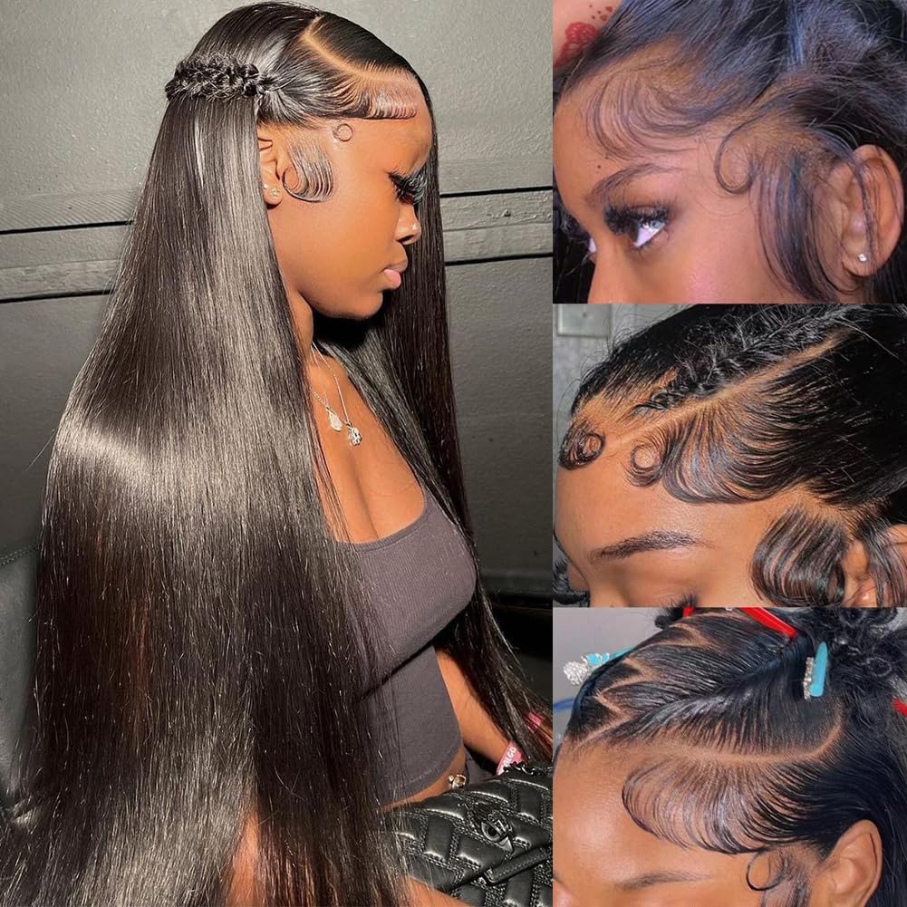 OWNROSE 26 inch lace front wig with pre-plucked hairline for natural parting